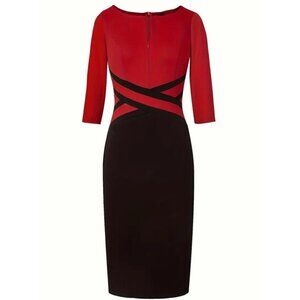 Criss Cross Red & Black Dress